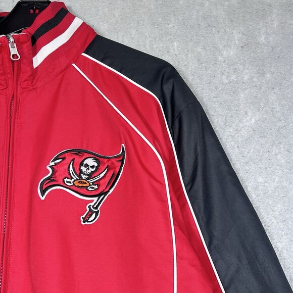 Tampa Bay Buccaneers NFL Jacket Mens Large Red Gray Full-Zip Reversible Jacket - Picture 3 of 16